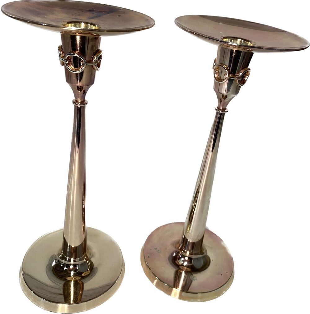 Victoria Hagan Perfect Pieces Candlestick Holders Eternity Rings Set Copper Tone